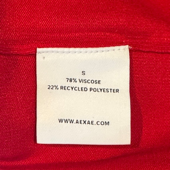 AEXAE Red Knit Maxi Skirt Size S NWT – Luxury Ribbed Stretch Skirt - Picture 6 of 6